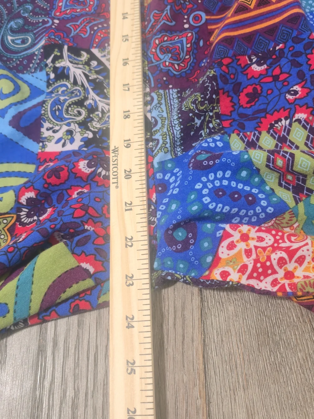Boho Patchwork Overalls Wide Leg Jumpsuit Colorful Pockets Festival Hippie Med